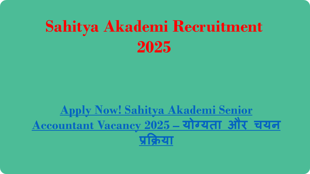 Sahitya Akademi 2025